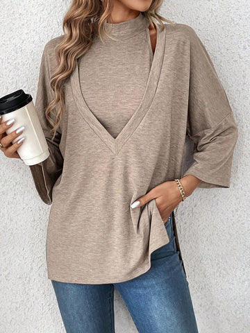 Women'S Solid Color Casual Two-Piece Set