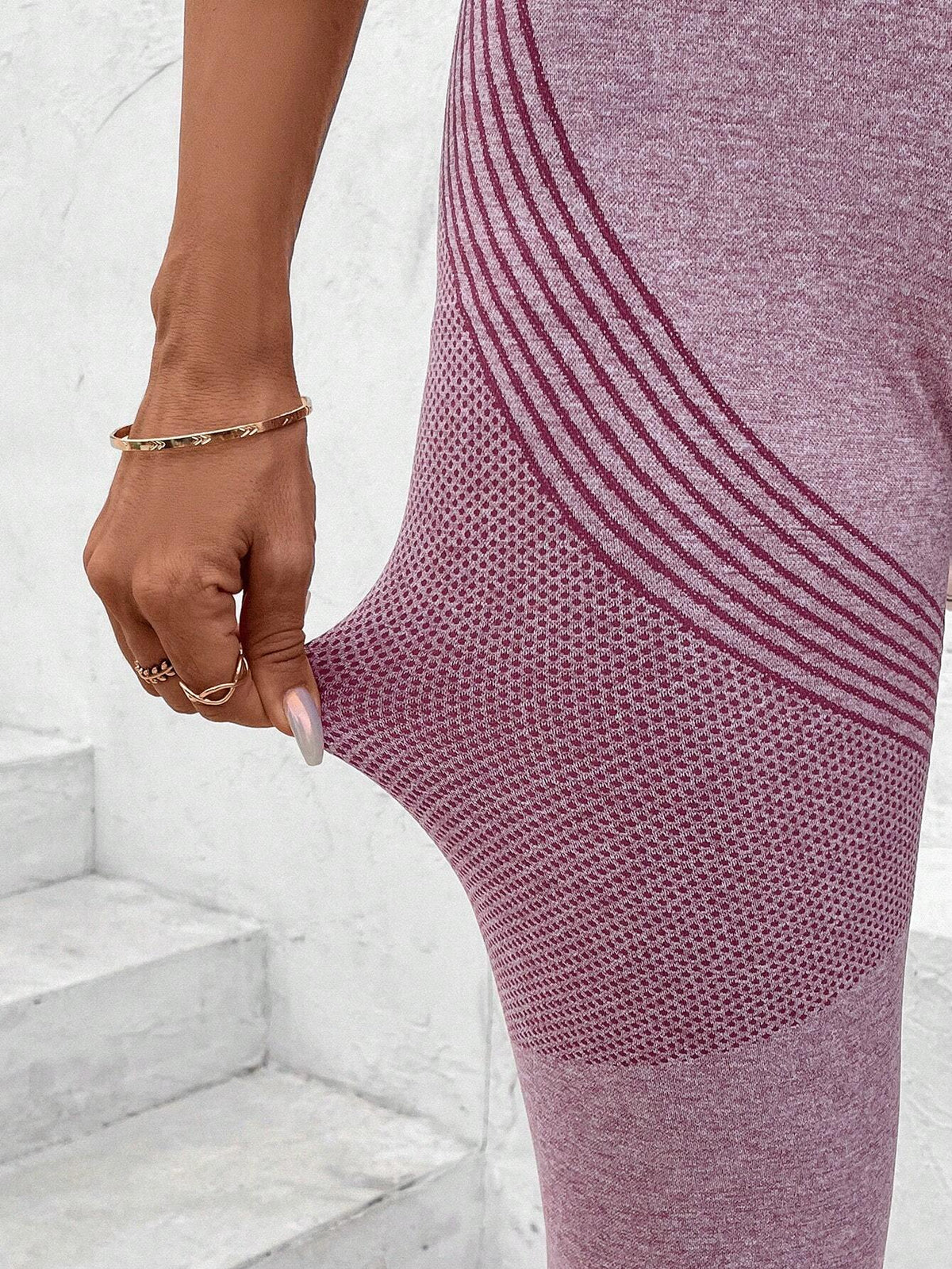 LUNE Women'S Stripe Pattern Leggings
