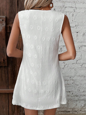 Women'S V-Neck Sleeveless Dress