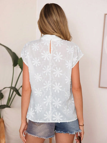 LUNE Women Blouses White Top White Lace Top