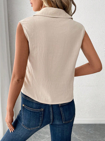 LUNE Women Casual Solid Color Camisole Tank Top, Cotton Basic Vest For Daily Outfit