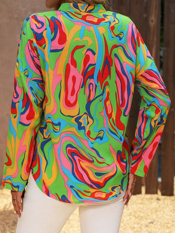 LUNE Women Floral Casual Shirt, Long Sleeve, For Outdoor & Commuting