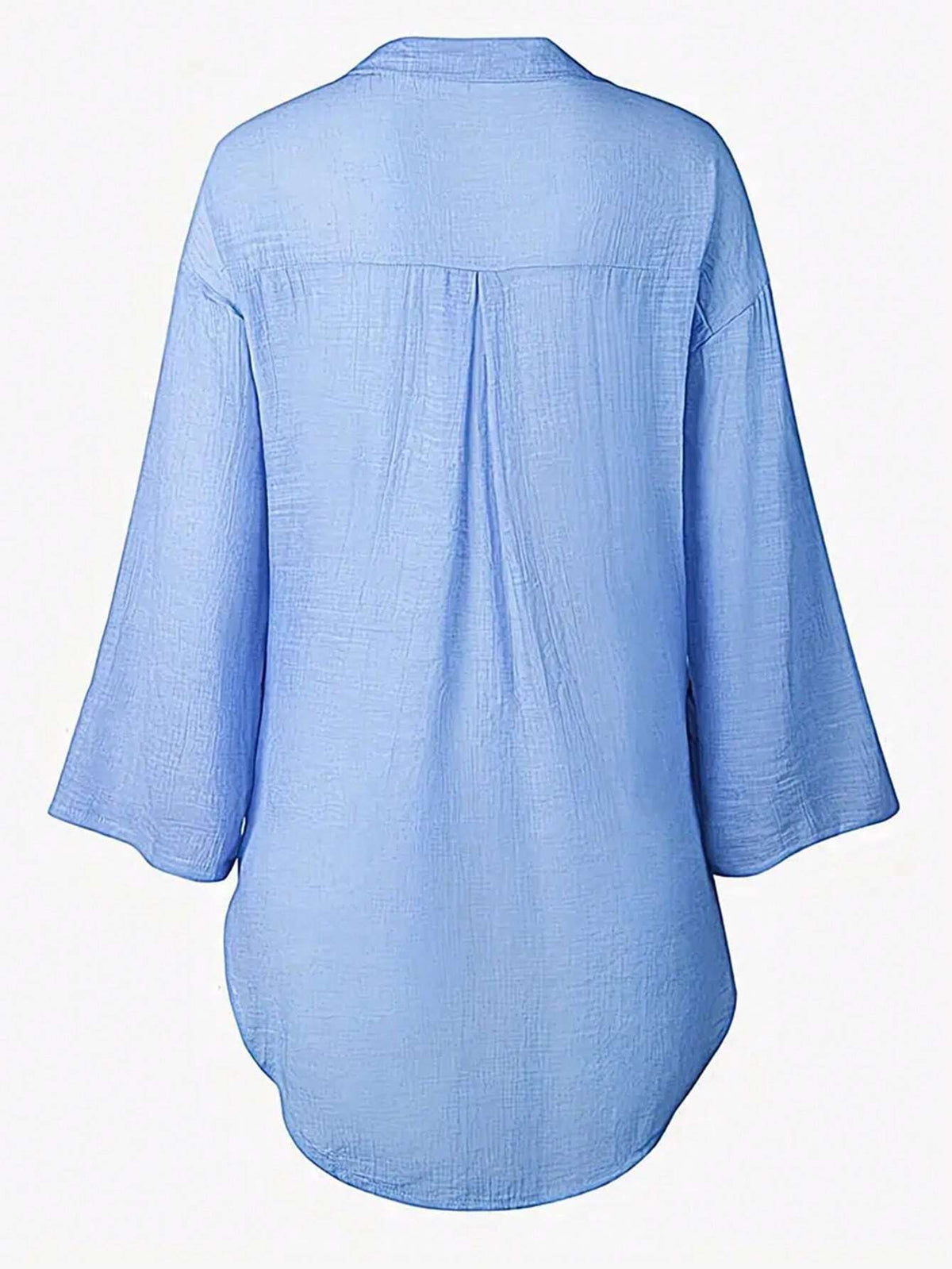 LUNE Women Loose-Fit Casual Side Knot Shirt With Off-The-Shoulder Sleeves For Summer