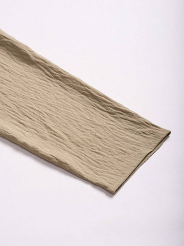 LUNE Women Solid Color Notched Collar Casual Daily Wear SpringSummer Shirt