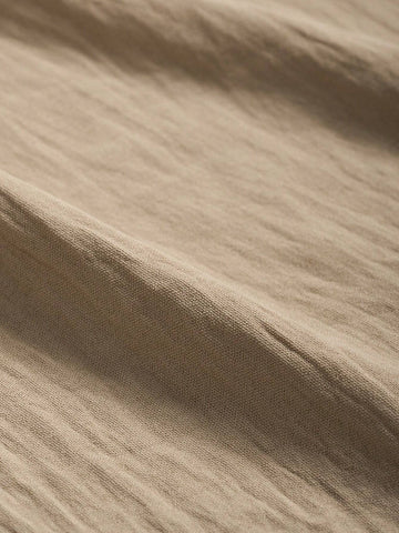 LUNE Women Solid Color Notched Collar Casual Daily Wear SpringSummer Shirt