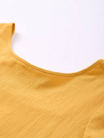 LUNE Women Solid Color Simple Daily Shirt