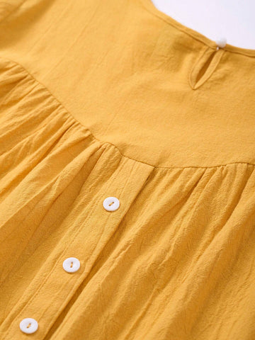 LUNE Women Solid Color Simple Daily Shirt