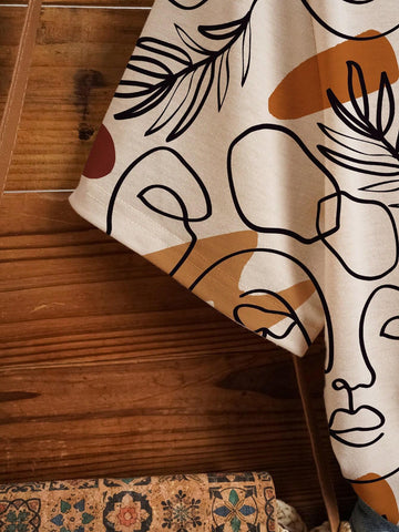 LUNE Women's All-Over Printed Round Neck Short Sleeve T-Shirt