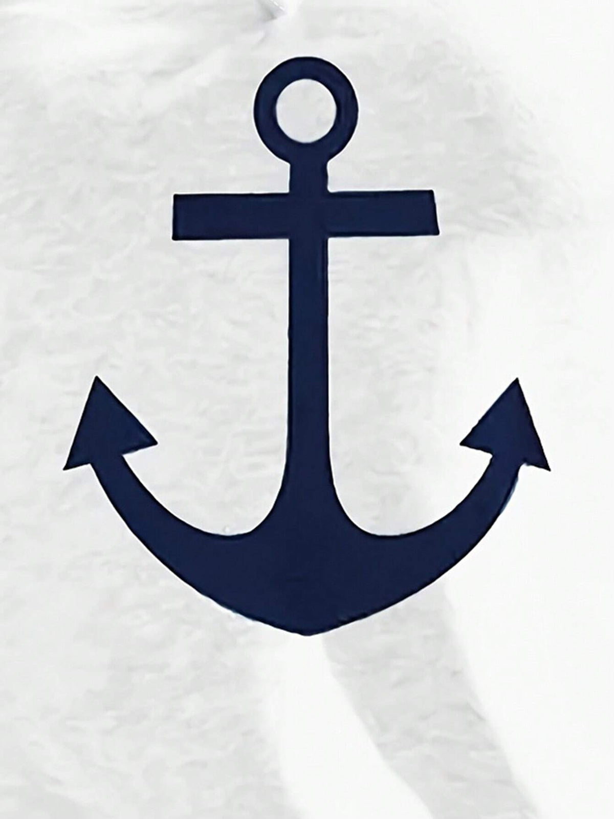 LUNE Women's Anchor Print Notched Neck Long Sleeve T-Shirt