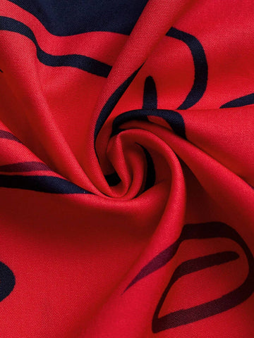 LUNE Women's Bat Sleeved Irregular Printed Shirt