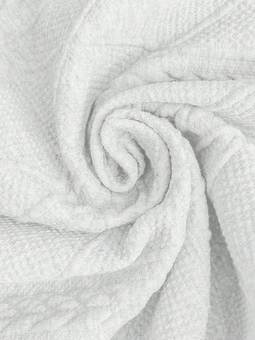 Women's Casual Loose Fit Long Dress, Round Neck Long Sleeve Straight Dress, Floral Textured