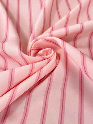 LUNE Women's Casual Pink Striped Shirt