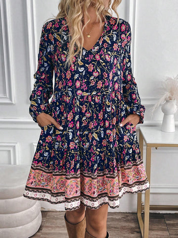 Women's Casual Print Mini Dress