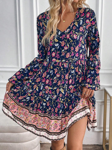 Women's Casual Print Mini Dress