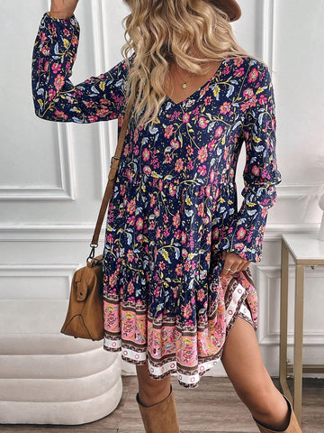 Women's Casual Print Mini Dress