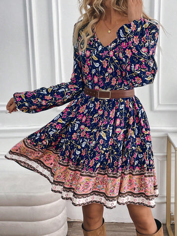 Women's Casual Print Mini Dress