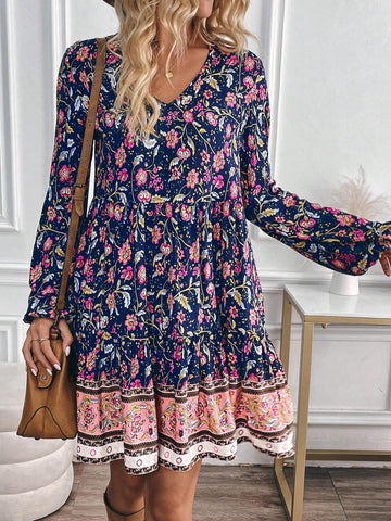 Women's Casual Print Mini Dress