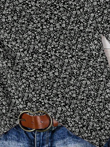 LUNE Women's Ditsy Floral Casual Shirt, Summer Clothing