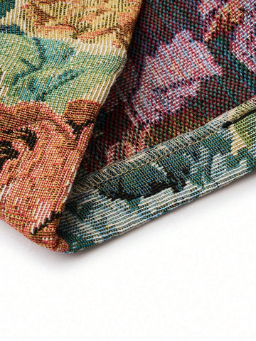 LUNE Women's Elegant Floral Jacquard Shorts, Summer