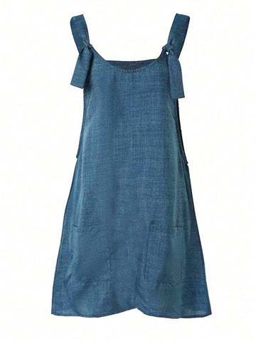 Women's Fashion Solid Color Sleeveless Dress
