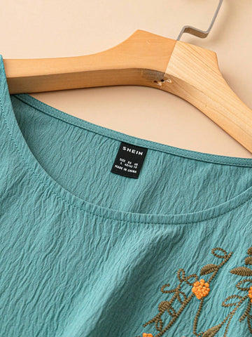 LUNE Women's Fashionable Flower Printed Long Sleeve Shirt