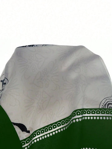 Women's Floral Print Colorblock Button Up Half Placket Dress, Elegant For Autumn