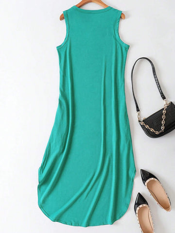 Women's Floral Print Sleeveless Simple Daily Dress