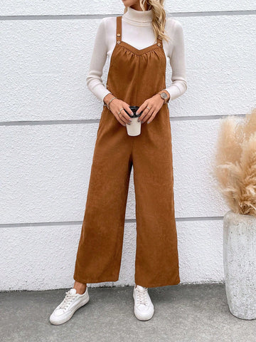 Women's Jumpsuit With Pockets And Spaghetti Straps