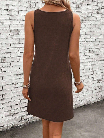 Women's Leopard Heart Tank Dress, Valentine's Day Gift, Lovers Gift, Heart & Leopard Print
