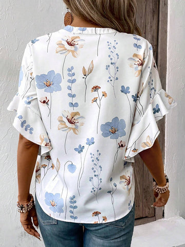 LUNE Women's Random Printed Simple Daily Shirt