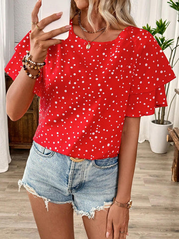 LUNE Women's Random Printed Simple Daily Shirt