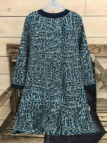 LUNE Women's Retro 3/4 Sleeve Long Blouse, Summer & Autumn