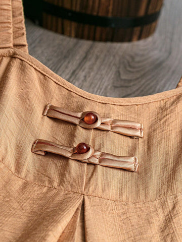 Women's Solid Color Button-Up Sleeveless Jumpsuit For Summer