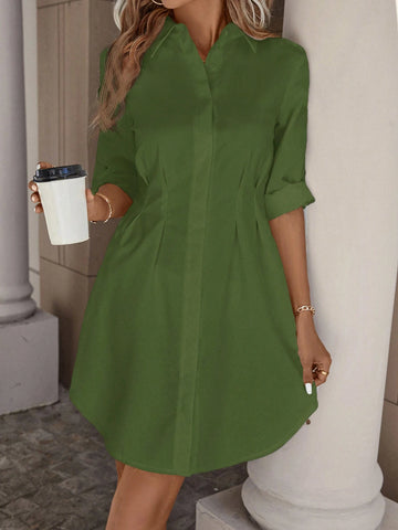 Women's Solid Color Simple Casual Everyday Dress