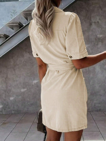 Women's Solid Color Simple Daily Short-Sleeved Summer Dress