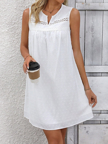 Women's Spliced Lace Sleeveless Dress