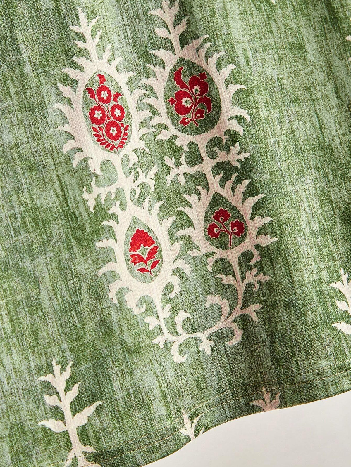 LUNE Women's Spring & Autumn Floral Print V-Neck Long Sleeve Casual T-Shirt