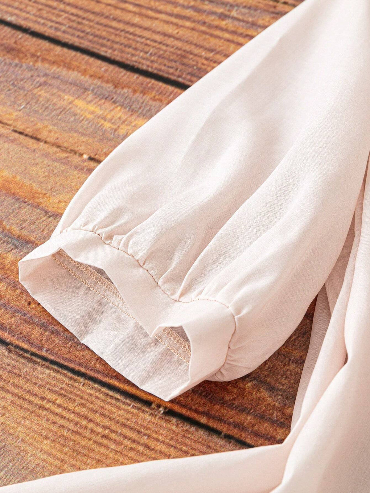 LUNE Women's Summer Floral Print V-Neck Balloon Sleeve Loose Blouse