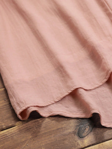 LUNE Women's Summer Floral Print V-Neck Long Sleeve High Low Hem Casual Shirt