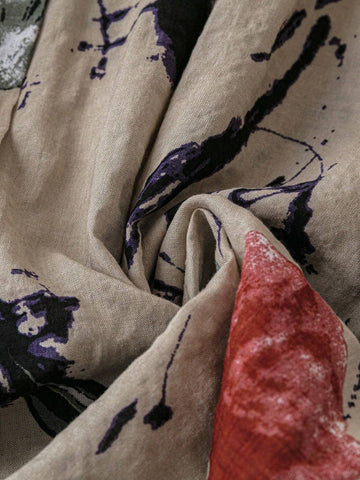 LUNE Women's Summer Holiday Casual Floral Print Casual Fit Short Sleeve Round Neck Shirt