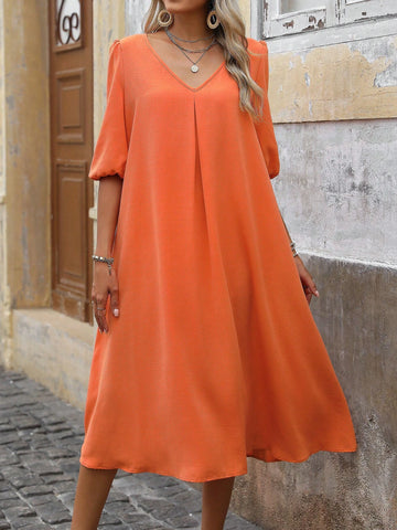 Women's Summer Solid Color V-Neck