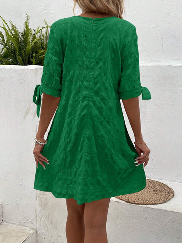 Women's Summer V-Neck Short Sleeve Casual Dress