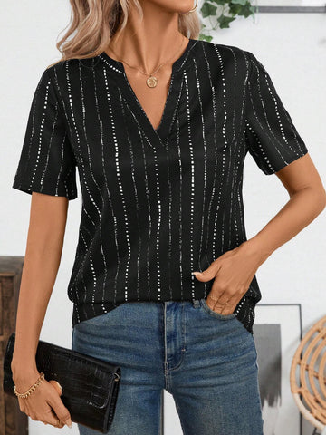 LUNE Women's Woven Printed Casual Shirt, Random Print