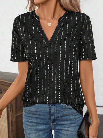LUNE Women's Woven Printed Casual Shirt, Random Print
