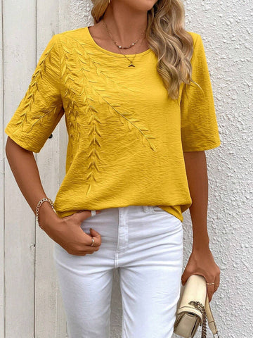 LUNE Summer Black Puff Sleeve Floral Print Backless Ladies' Shirt