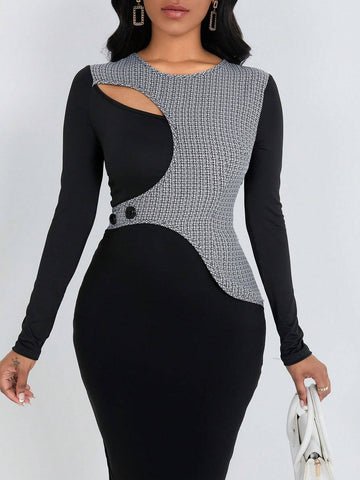 Women Simple Fashionable Casual Daily Wear Short Dress