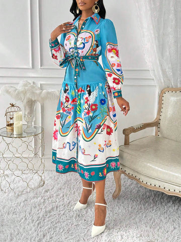 Autumn And Winter Spring And Summer Vintage Elegant Casual Outing Modest Boho Work Office