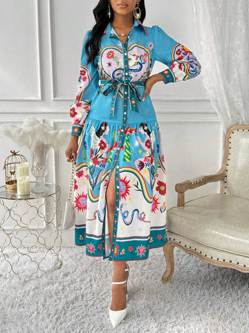 Autumn And Winter Spring And Summer Vintage Elegant Casual Outing Modest Boho Work Office