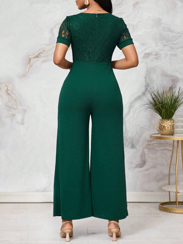 Green Business Party Women's Jumpsuit
