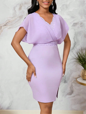 Plus Size Women's Lace Reception Dress Summer Dress For Wedding